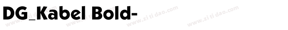DG_Kabel Bold字体转换